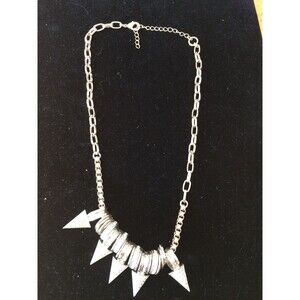 Vintage Modernist Necklace 20 In Rhinestone Design